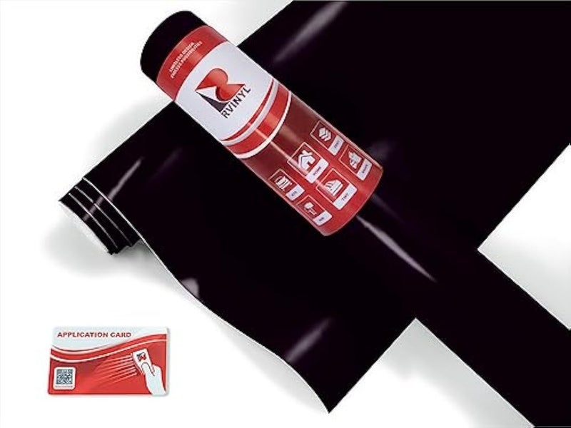 RVINYL Avery Dennison SW900-197-O Premium Vehicle Wrapping Cast Film Vinyl Roll - 1ft x 5ft with Application Card, Satin Black - Image 1